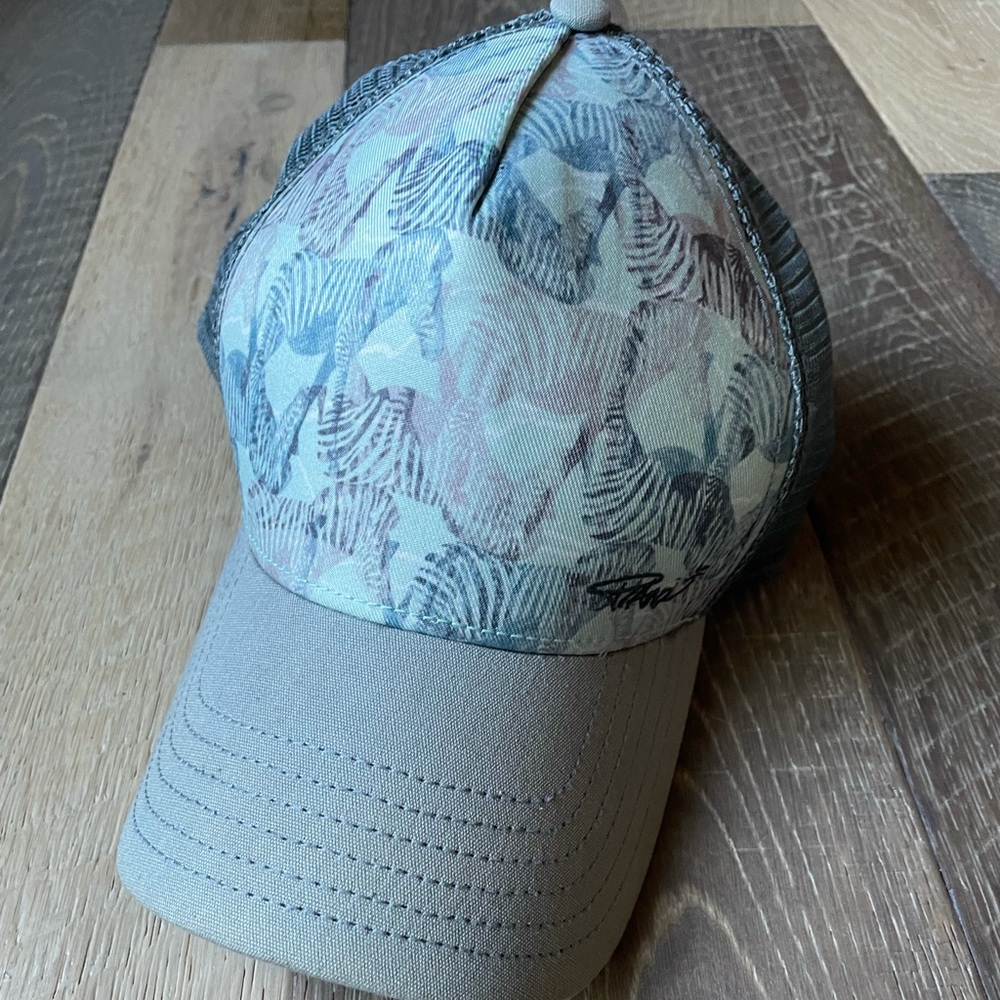 Zebra print PrAna trucker hat